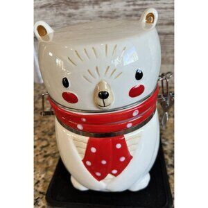 Conagra Ceramic Hinged Cookie Jar Polar Bear Kitschy Granny Core